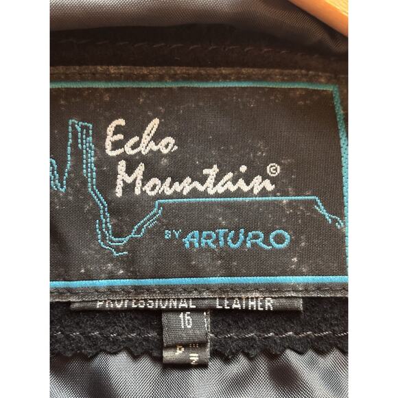 Vintage Arturo Arocho Size 16 Black Fringe Jacket Western Suede Leather - Picture 5 of 8